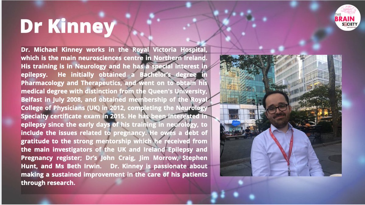 society_brain's tweet photo. On Wednesday, we will be joined by Dr Michael Kinney and Epilepsy Action Volunteer, Sue Wilde

Dr Kinney will be speaking about the current research, as well as his own research, in Epilepsy 🧠

Sue will be speaking about the work Epilepsy Action do within the community🧠 https://t.co/zef9qMe947