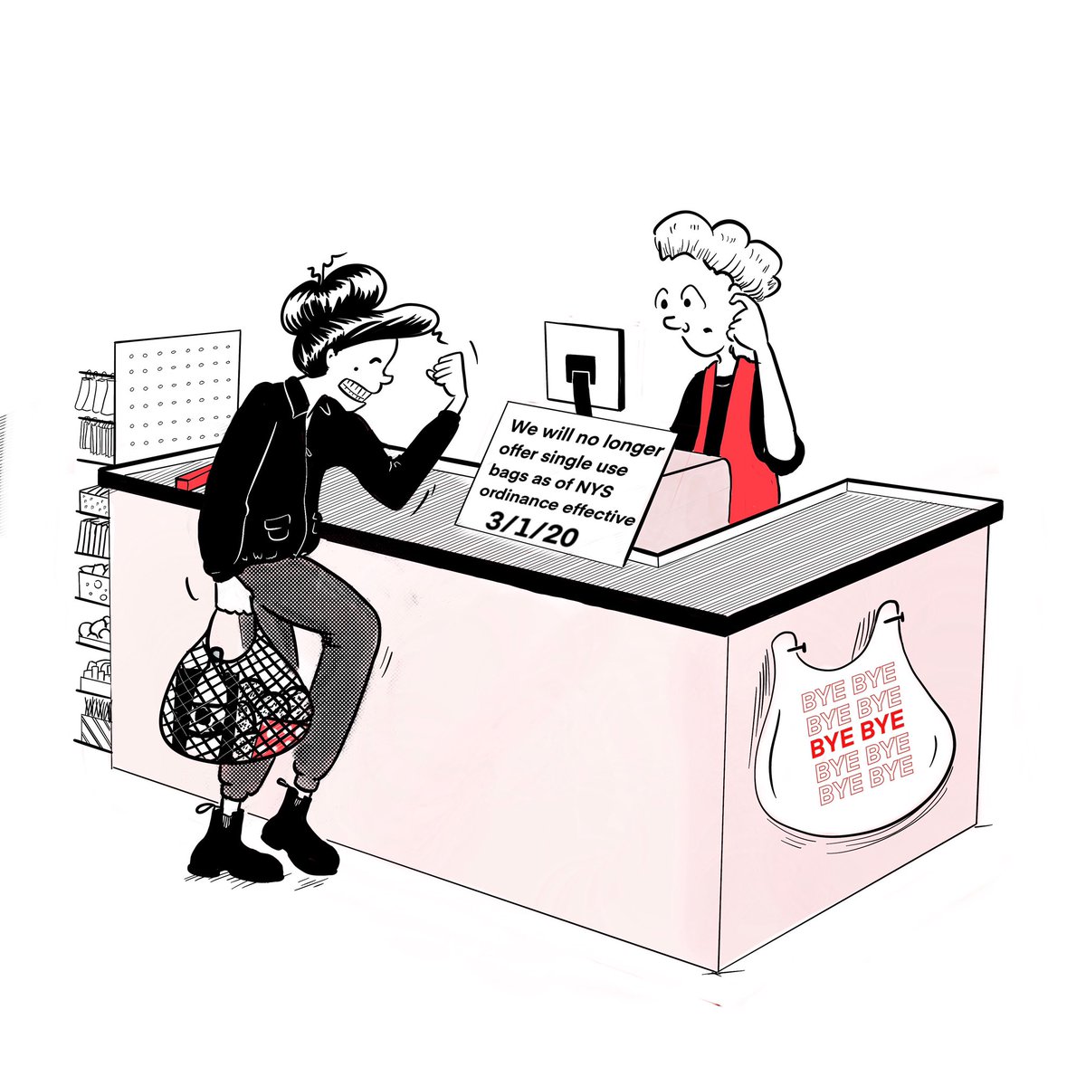 YES ! The NYS Plastic Bag Ban is starting today! And it is so nice to witness NYC stores  already implementing it despite plastic manufacturers’ lawsuit and last ditch effort against it. 
#byobag #ispyabag #nyczerowaste