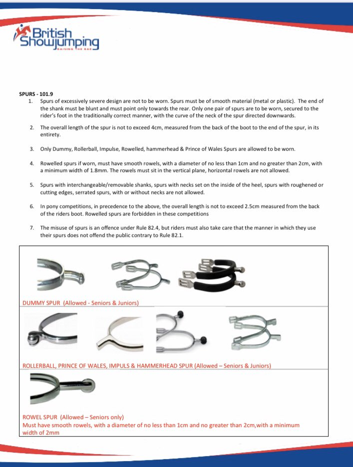 RulesBs's tweet photo. Still confused over the new whip and rule changes? Maybe this will clear it up for you...
#showjumping #britishshowjumping #bsja #Horses #horseriding #whip #spurs #ruleschanges #jumping #equine https://t.co/W0TAl6nGEe