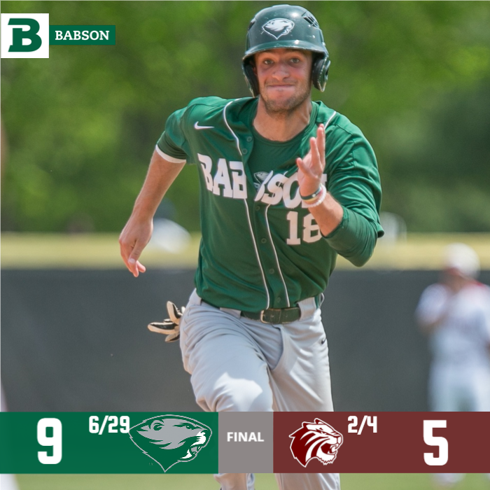 BabsonAthletics's tweet image. No. 6/29 @BabsonBaseball broke a 4-4 deadlock with five runs in the top of the 9th and saw five relief pitchers combine to give up just one run over 5.2 innings to down No. 2/4 @TrinityUTigers 9-5 in Sunday's series finale. Beavers take 2-of-3 in San Antonio. #GoBabo #d3baseball