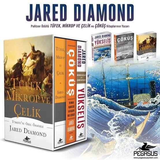 ✔✔✔✔Çekiliş✔✔✔✔
Bu tweeti 6 Mart 2020 tarihine kadar RT yapan 2 takipçimize <a href="/PegasusYayinevi/">Pegasus Yayınları</a> nden Pulitzer ödüllü yazar #JaredDıamond'ın  medeniyetlerin yükseliş ve çöküşlerini anlattığı üçlemesini hediye ediyoruz.