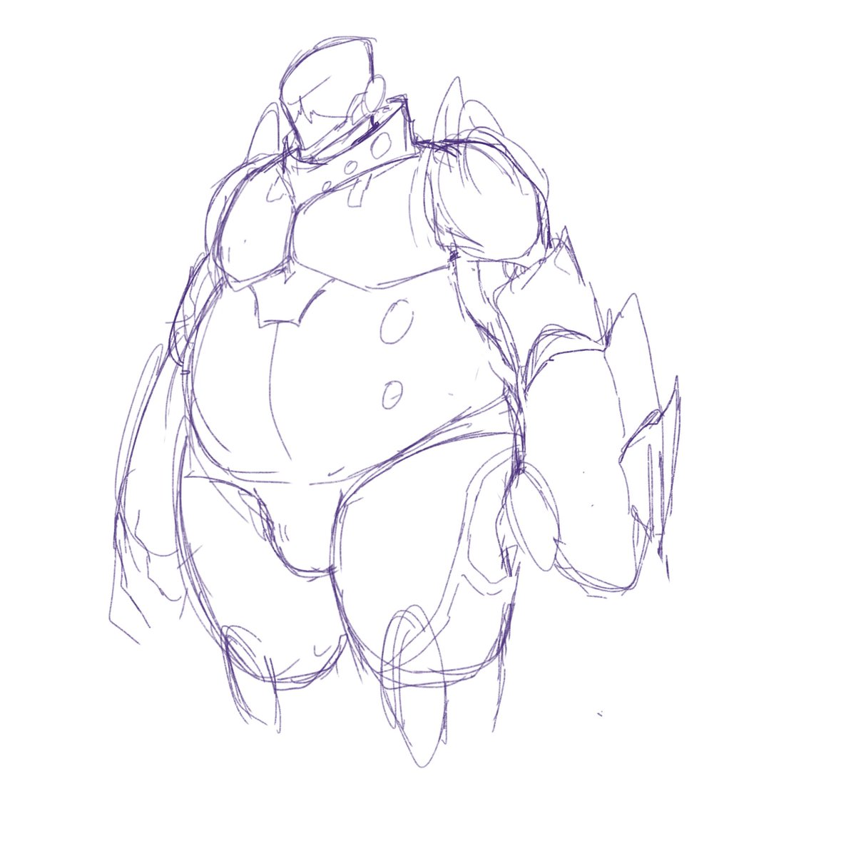 BaptizedInSqrt's tweet photo. Guardian glow up 😳🤔? I love drawing chubby robots... it's a shame that robots seemingly always have to be super buff or skinny https://t.co/tSorXaie4d