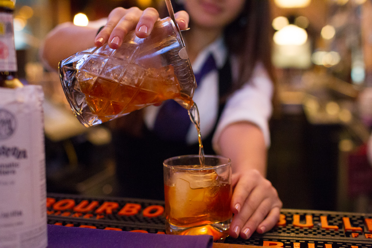 RoyalPigPub's tweet photo. 🥃 We're told that The Royal Old Fashioned is a local favorite!  Our version of the classic is made with @MichtersWhiskey Bourbon, ginger-peppercorn syrup, bitters atop a whiskey cube. Try it during our 3 - 7pm weekday happy hour for only $6. https://t.co/uuWnOjL8fZ