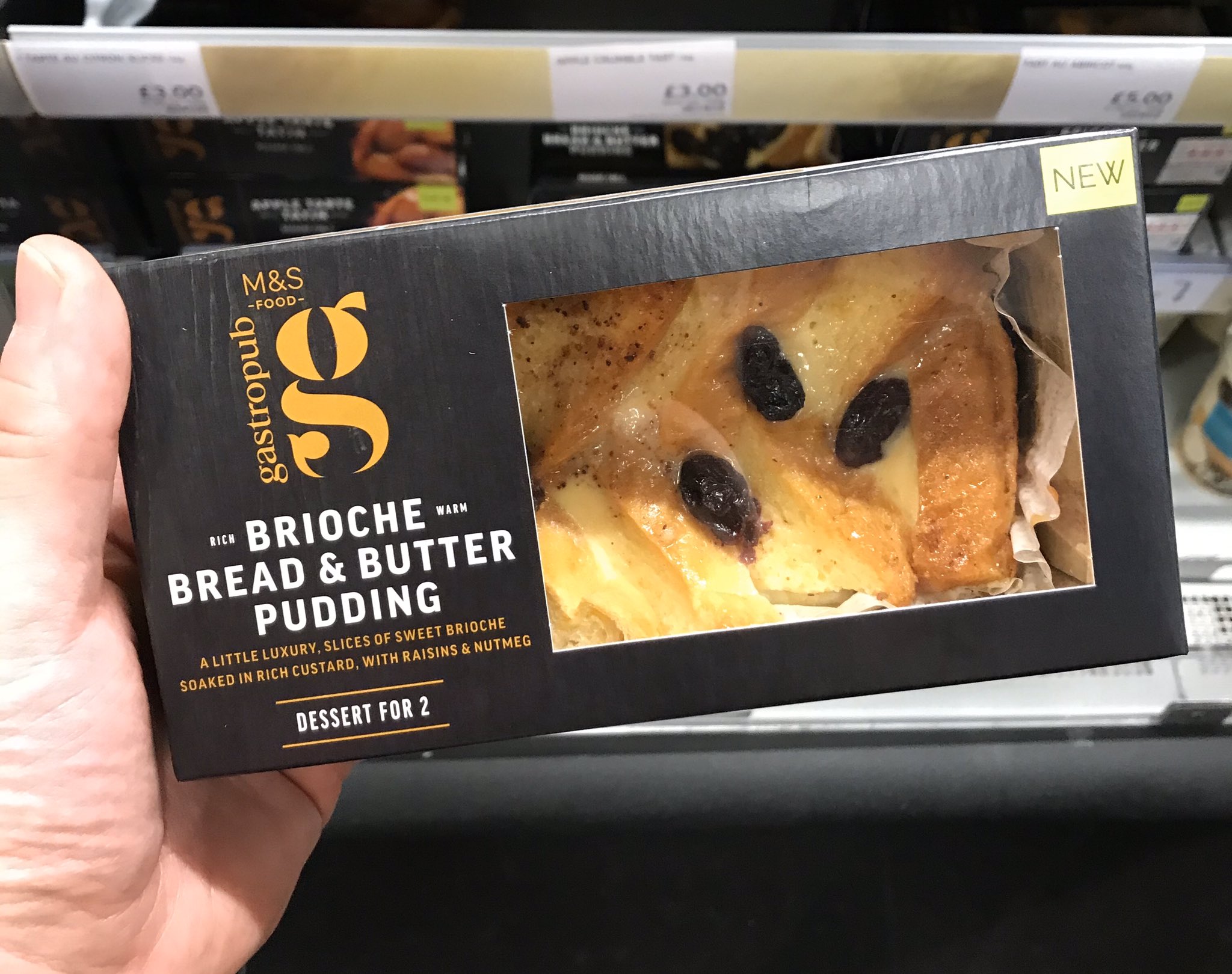 Well This Is New Brioche Bread Butter Pudding At M S Marksandspencer Manda Brioche Breadandbutterpudding Pudding Dessert Gastropub Custard Raisins Wellthisisnew T Co N3et0enzle