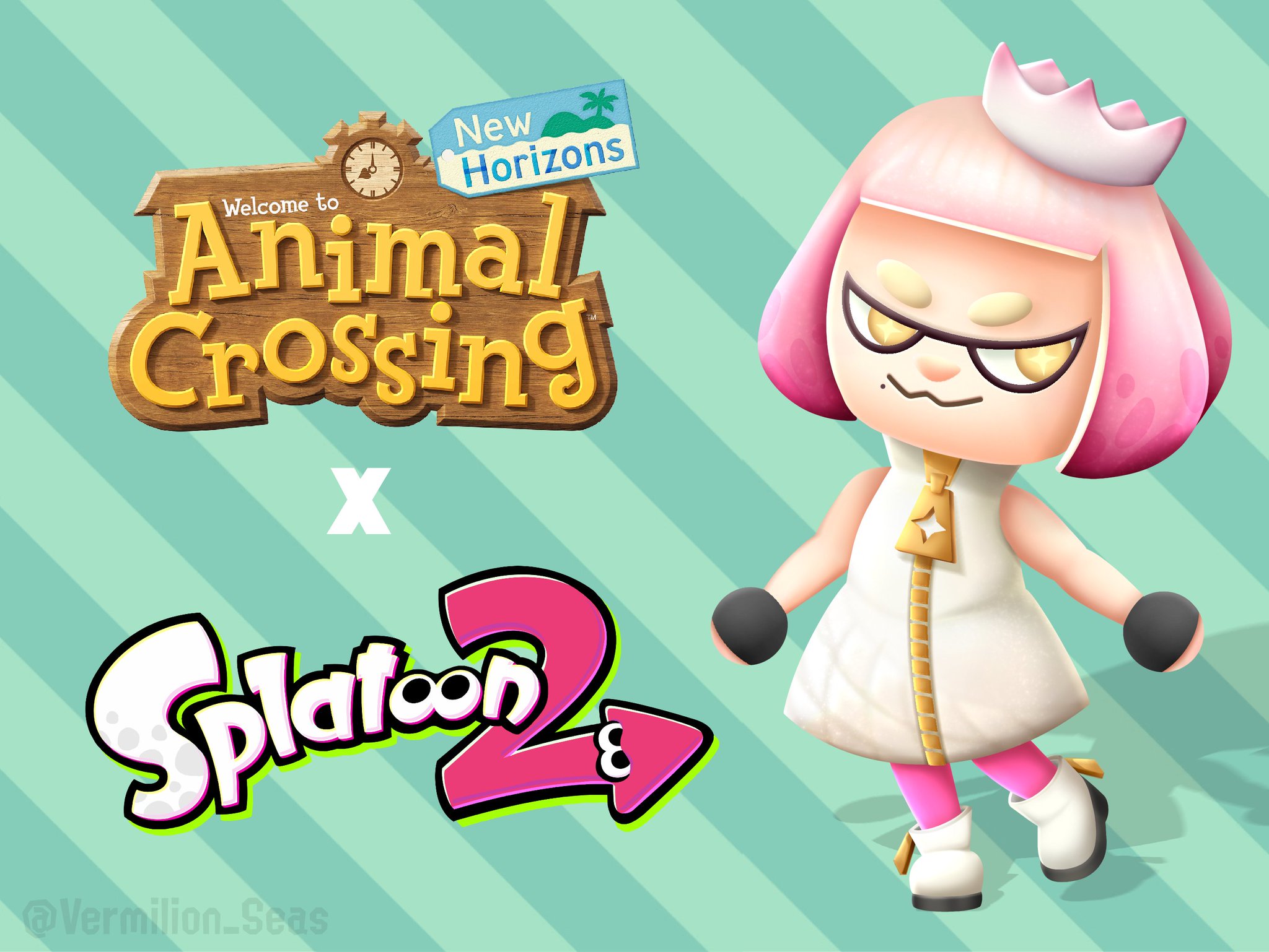 Pufuu 🐡 on Twitter "Animal Crossing New Horizons X Splatoon Pearl