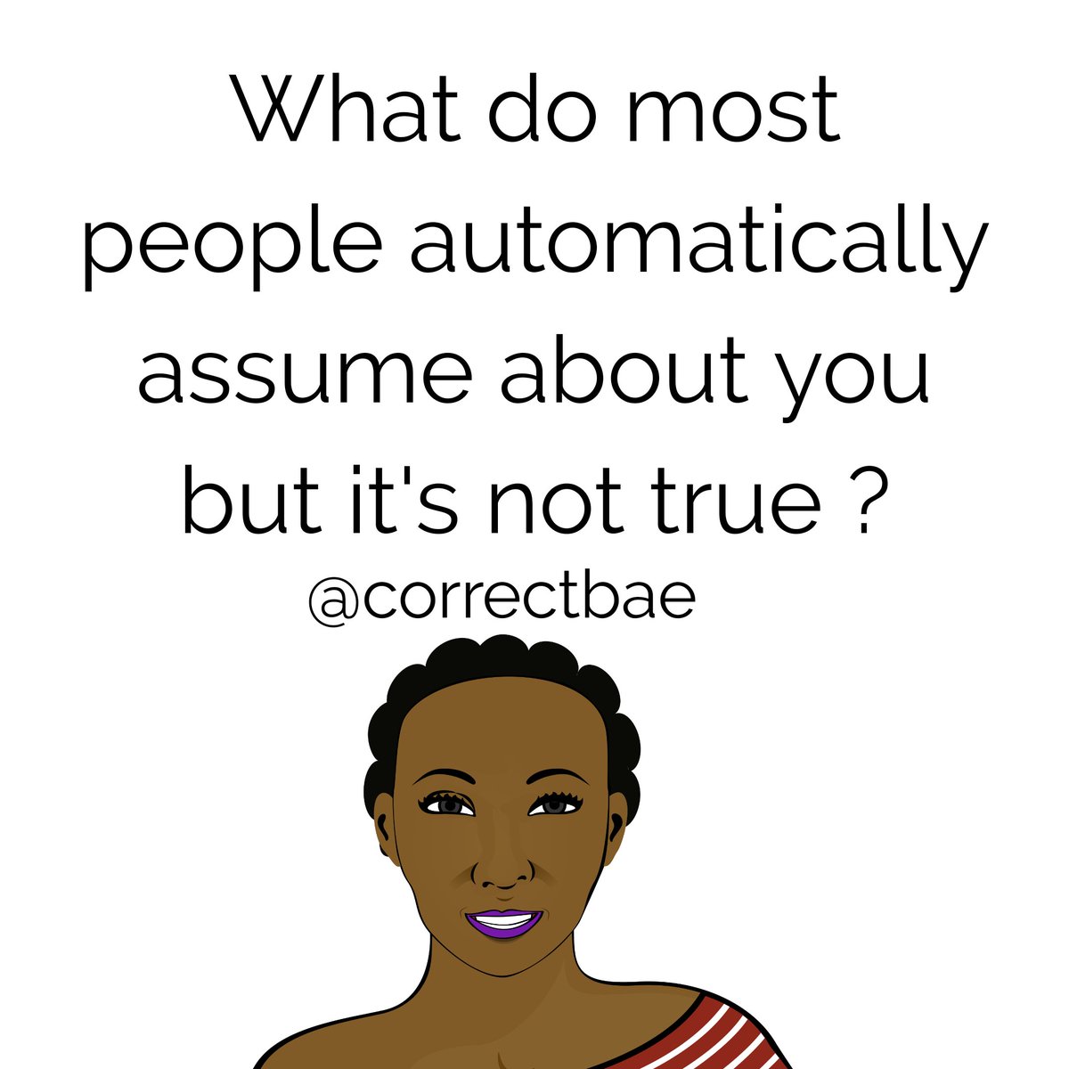 correctbae's tweet photo. It's the midnight discussion baby π π π
What do most people automatically assume about you but it's not true ?
#correctbae #midnightdiscussion #meme https://t.co/oSUklI7ltk