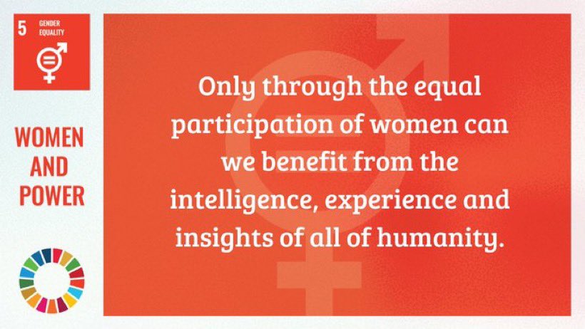 antonioguterres's tweet image. Women’s inequality should shame us all. 

Because it is not only unacceptable; it is stupid.  

Only through the equal participation of women can we benefit from the intelligence, experience and insights of all of humanity. bit.ly/2wfhceU