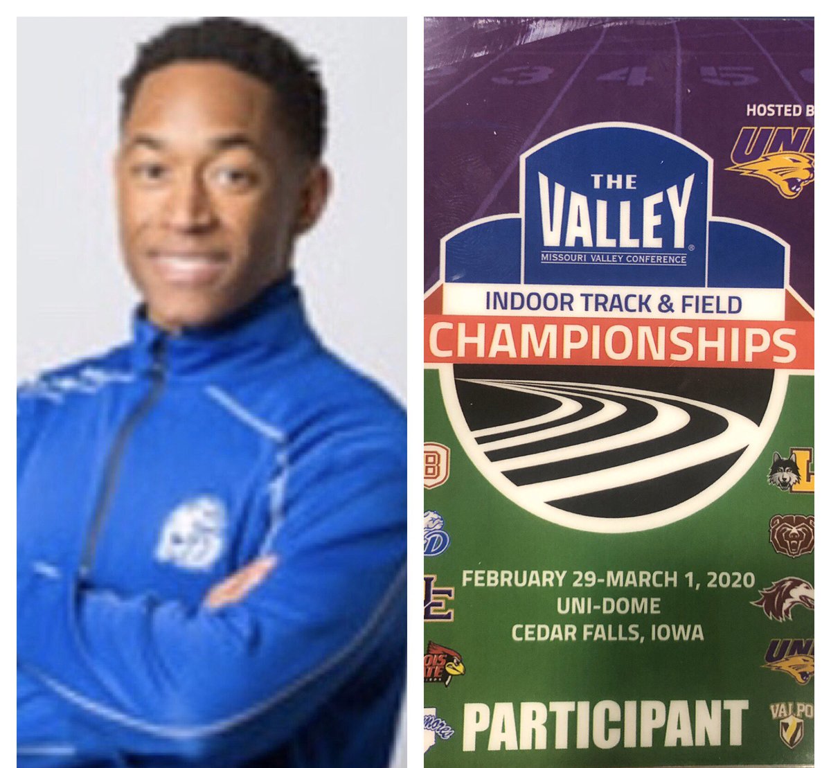 brownlogic's tweet photo. Congratulations @donovanmb21 on a PR in the 60m at the MVC Indoor Championships! Proud of you! https://t.co/naqlIa4VgH