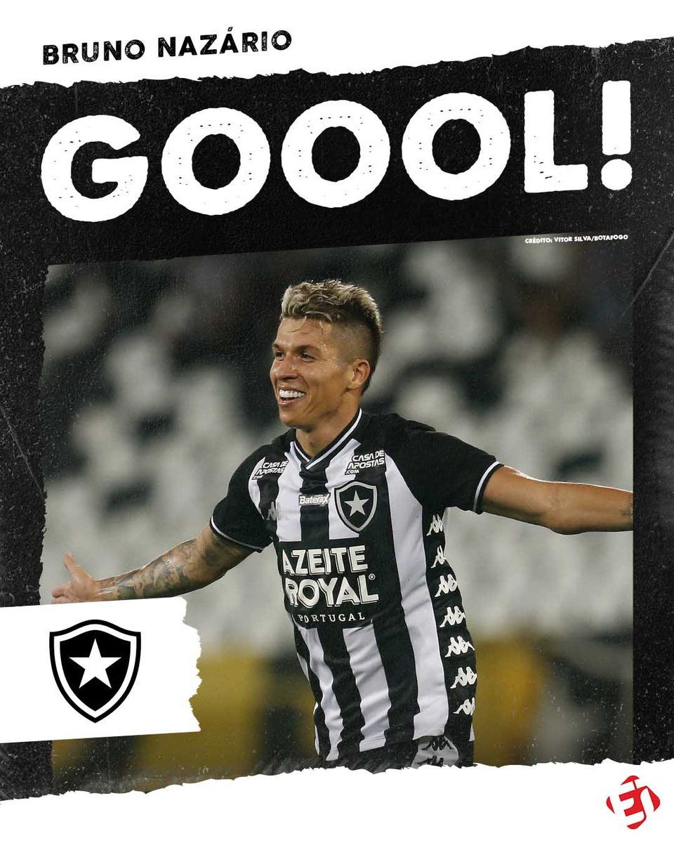 TNTSportsBR's tweet photo. @Botafogo GOOOOOOOOOOOOOOOL DO @Botafogo! Nos minutos finais, Bruno Nazário faz um golaço para garantir a vitória do Alvinegro no Nilton Santos! 2 a 1 agora! #BOTxBVT https://t.co/hgmIYT6sY7