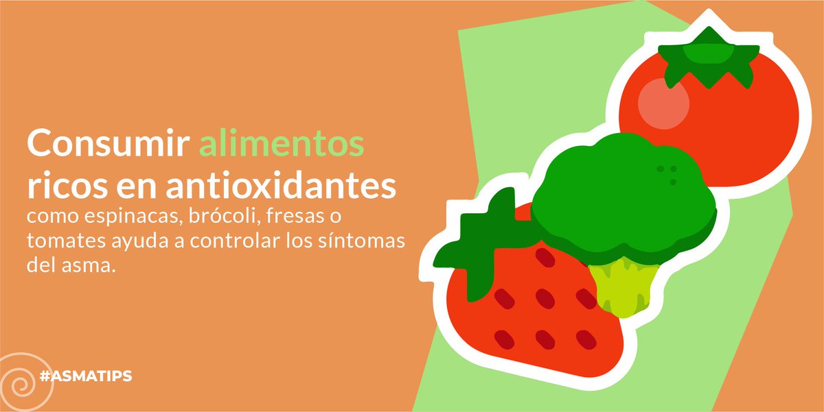 RespiraVidaOrg's tweet photo. Investigaciones publicadas en el American Journal of Clinical Nutrition sugieren que las dietas ricas en alimentos antioxidantes ayudan a mejorar los síntomas del asma.
🍓🥦🍅
#Asmatips https://t.co/ISnNOc0JIo
