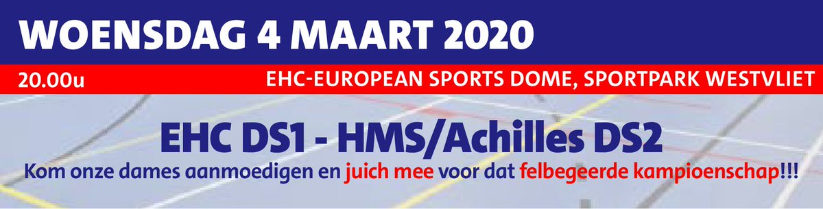 HVEHC's tweet photo. Dames EHC kunnen komende woensdag kampioen worden, bij winst kunnen ze niet meer ingehaald worden.

Dus kom allen woensdag naar de Ballonhal https://t.co/el7q9CuLb3