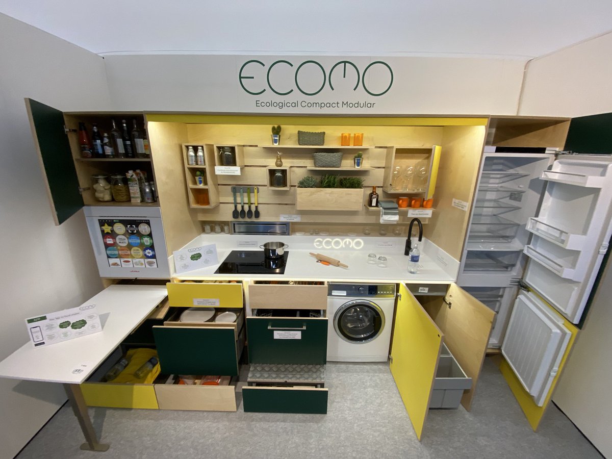 robmascari's tweet photo. Great 1st day @kbb_birmingham showcasing ECOMO. Come and see us on stand S123 to see our kitchen furniture designed for the millennials! #kbb2020 https://t.co/seNTardXS8