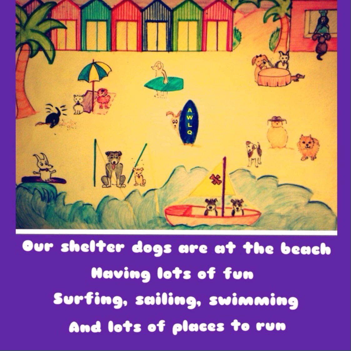DoggyHeavenFun's tweet photo. Day out for the shelter dogs. #shelterdogs #beachwalks #awlq #goldcoast #drawing https://t.co/rb2X4I8u7Z