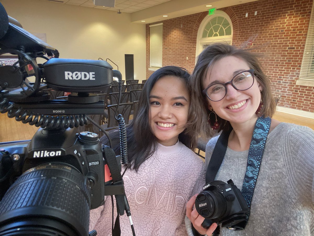 vfstories's tweet photo. Two of our team members on official @thedbk business covering the @MeetMckayla rally @thestampumd https://t.co/5JxyyXwMkA