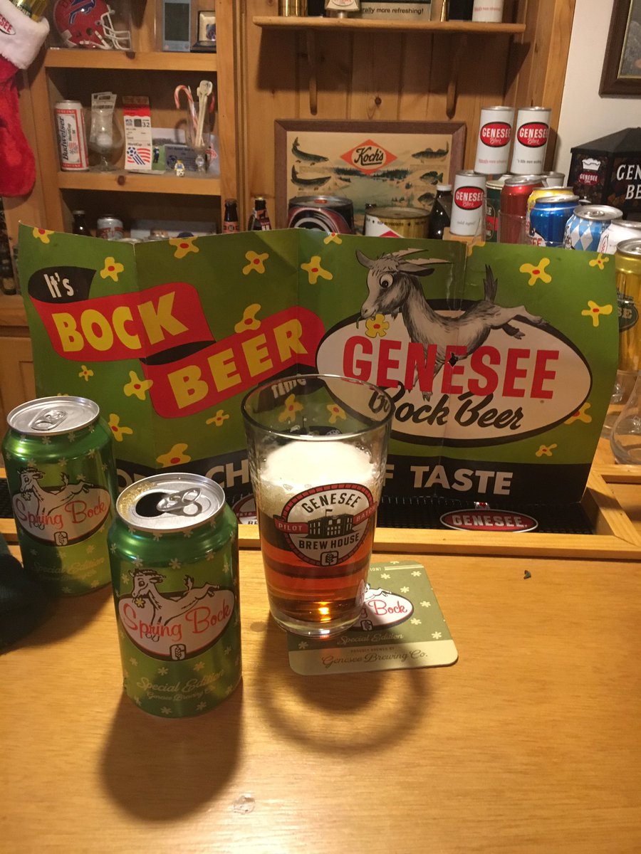theGENNYlife's tweet photo. I’ve moved my Sunday back indoors .. have this Seasonal Sign Sunday for y’all .. the Pre season is over , March 1 starts the real Bock Season ( but we don’t mind the pre season ) @GeneseeBrewery #SpringBock #bock @_bcca https://t.co/RprRsx98nk