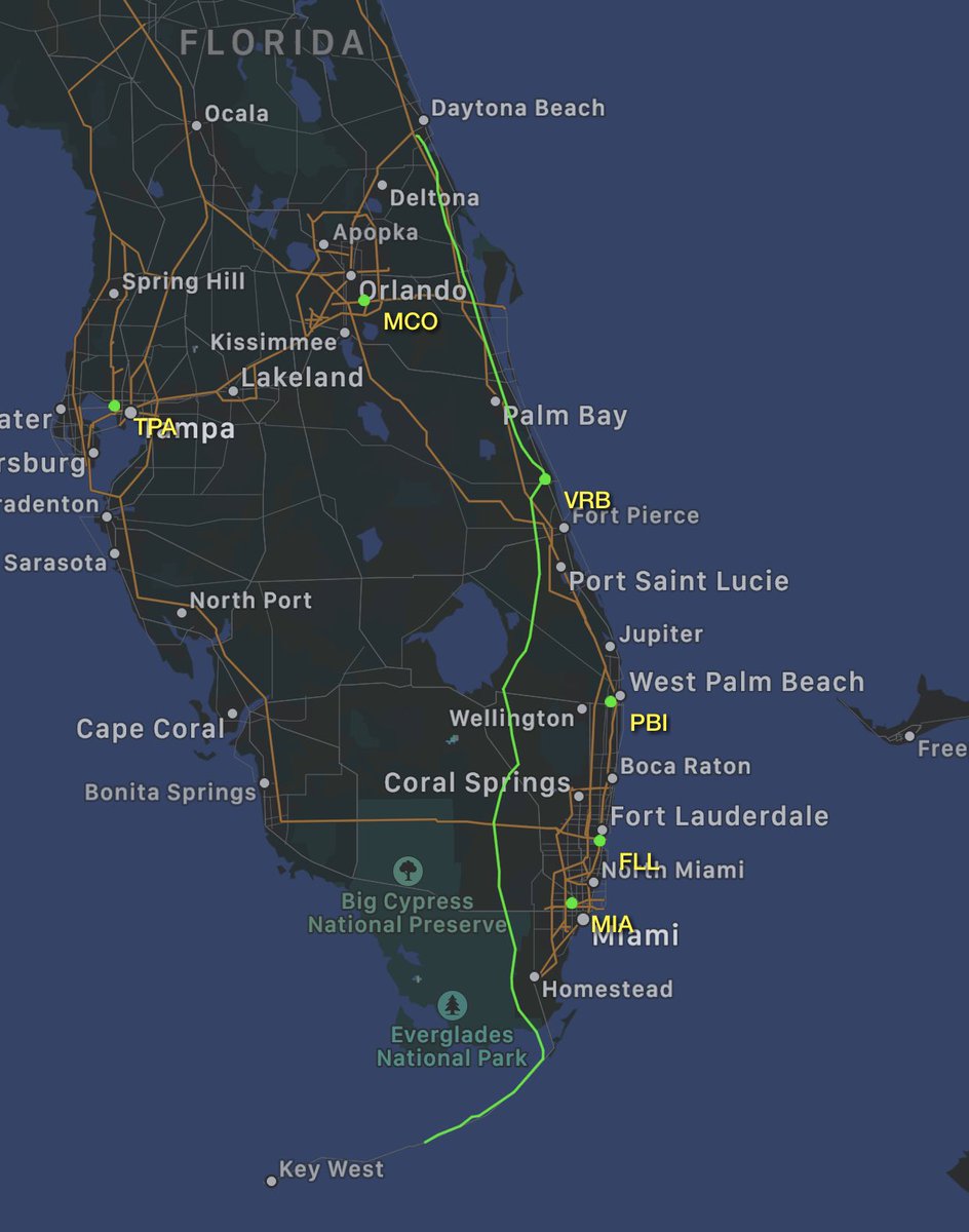 theFLFlyer's tweet photo. It’s been a journey today, 6.5 Hours Solo, setting a new personal record. KDAB-KMTH-KVRB
#avgeek #KeyWest #XC https://t.co/QVNskLUbeJ
