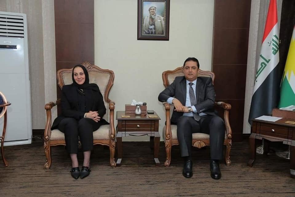 AlanHamaSaeed2's tweet photo. Today I have met with Dr. Suha Khalil Al-Ali Bag the minister of education of the Federal government of Iraq and her esteemed delegation in my office. https://t.co/7YDuj5qdCi