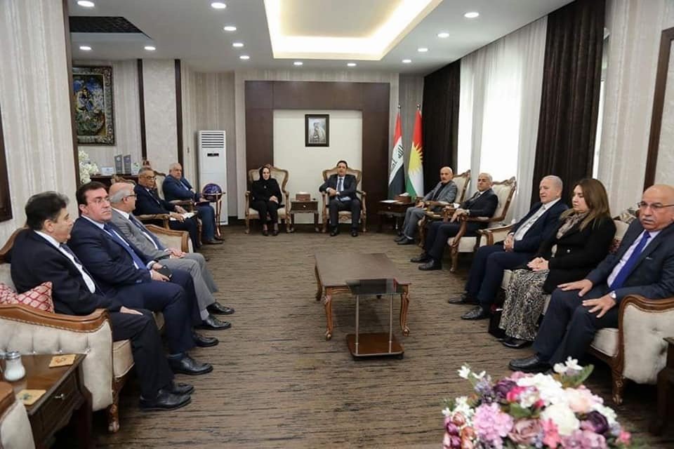 AlanHamaSaeed2's tweet photo. Today I have met with Dr. Suha Khalil Al-Ali Bag the minister of education of the Federal government of Iraq and her esteemed delegation in my office. https://t.co/7YDuj5qdCi