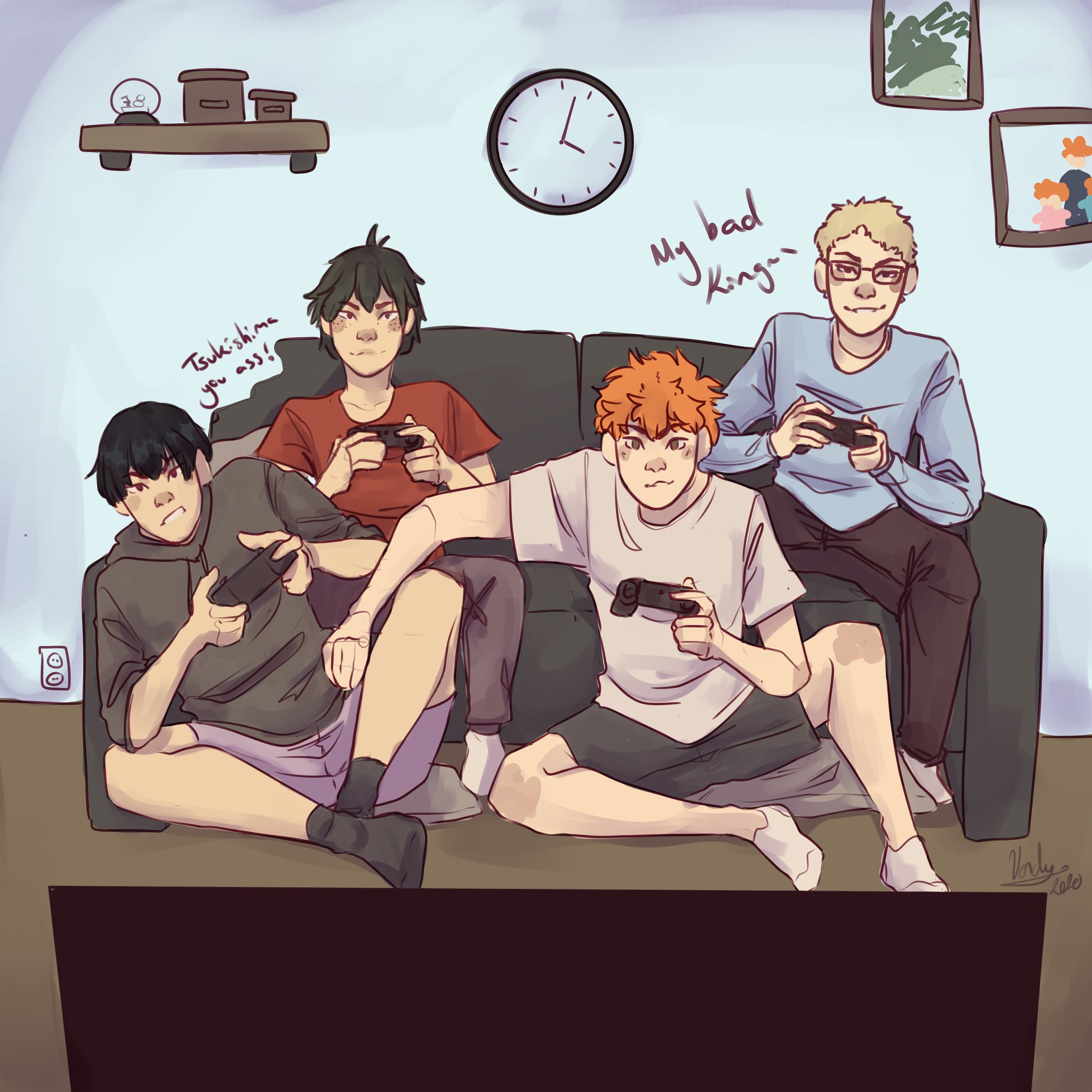 “Tsukishima turned out to be surprisingly good at Mario Kart ¤ ¤ #art #haik...