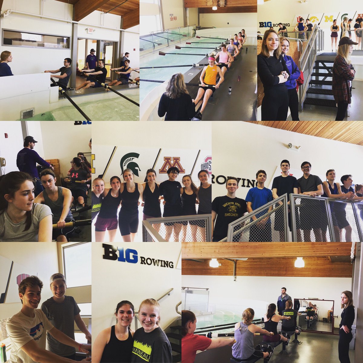 TCYRowing's tweet photo. Tank session at UofM. Thank you @Gopher_Rowing for renting to us!!! #springrowing https://t.co/usTQJKhhY9