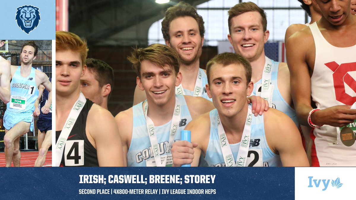 CULionsXCTF's tweet photo. The hits just keep coming for the Lions as the men's 4️⃣❌8️⃣0️⃣0️⃣m-Relay squad clocks a ⌚️ of 7:42.79 to finish 2️⃣nd at the @IvyLeague #HEPS!! 👏👏👏

#RoarLionRoar https://t.co/oiiY6QSeEe