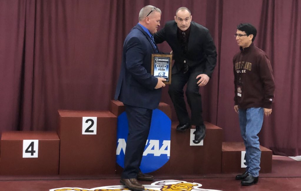 SCPride_Wrestle's tweet photo. Jay Holder is the North East Region coach of the year... and he’s ready for Iowa #WinTheMoment https://t.co/UM7wfLMsAz