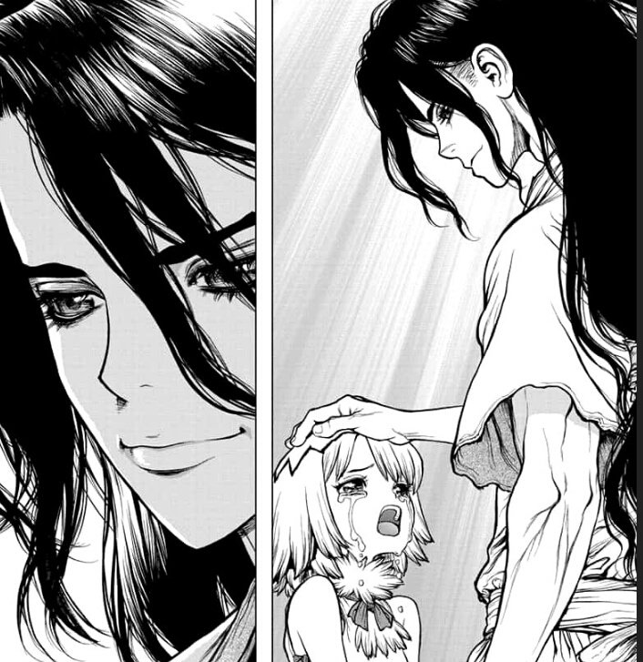 Hikarin_ivi's tweet photo. Siiiii Tsukasa volvio 😢😭😭😙
#DrStoneManga   #TsukasaShishio 
#cap141 https://t.co/5AhuwRmWuw