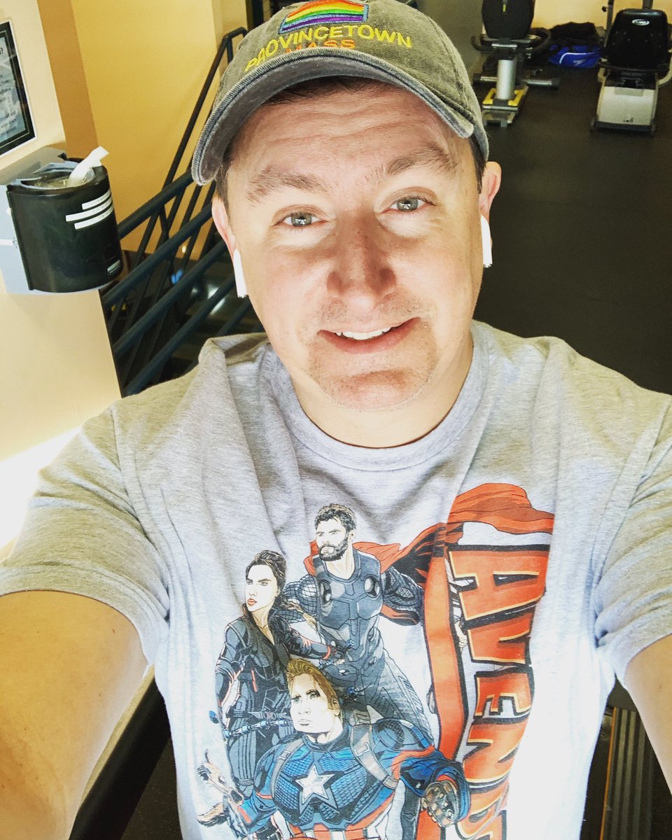 roysexton's tweet photo. #avengersassemble ... plus hat by #provincetown #pride ( snagged during #ptown trip to attend the beautiful #readystetsgo nuptials of @Michael_Stets @LaurenCrocker_ ) ... today’s playlist by #taylorswift #beyonce #kiss #kylieminogue #pink #nirvana #madonna #nineinchnails #cher https://t.co/iCqofsnaYr