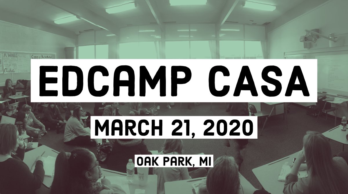 MICHIGAN EDUCATORS! Join us at <a href="/EdCampCASA/">EdCamp CASA/Berkley</a> this year on March 21, 2020! 🍏 #edcampcasa ➡️ unconferencecasa.wixsite.com/edcampcasa