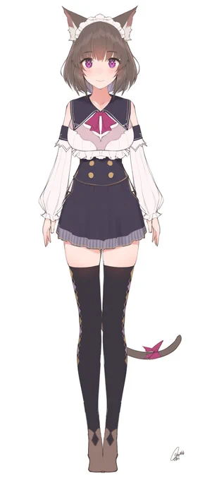 これはココさんを生み出す前にごっこ遊び的に描いてたオリキャラのlive2dモデルラフ 