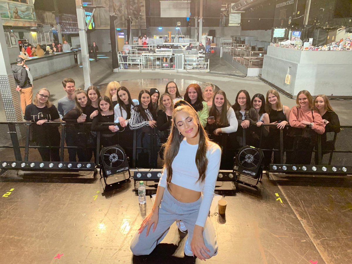 DarkTini's tweet photo. March 1: TINI at the soundcheck in Stuttgart, Germany #QVTStuttgart https://t.co/99QVh2PlTj
