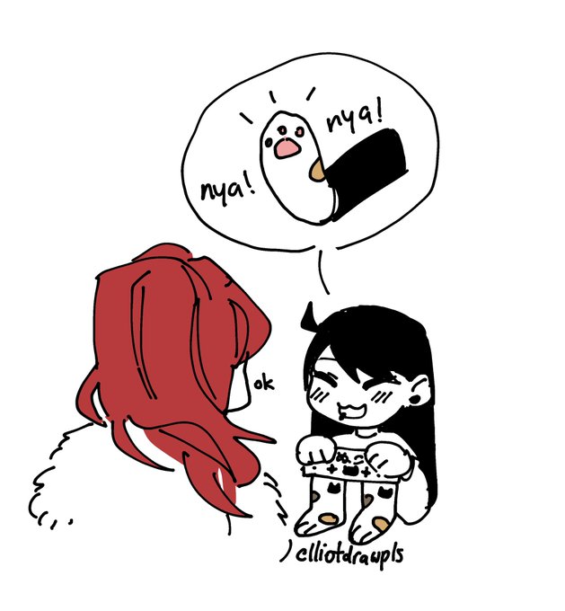[ocs] saeki prefers doggos but since jingji gifted them to her, ofc she'll wear 