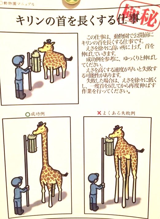 長く 首 する を