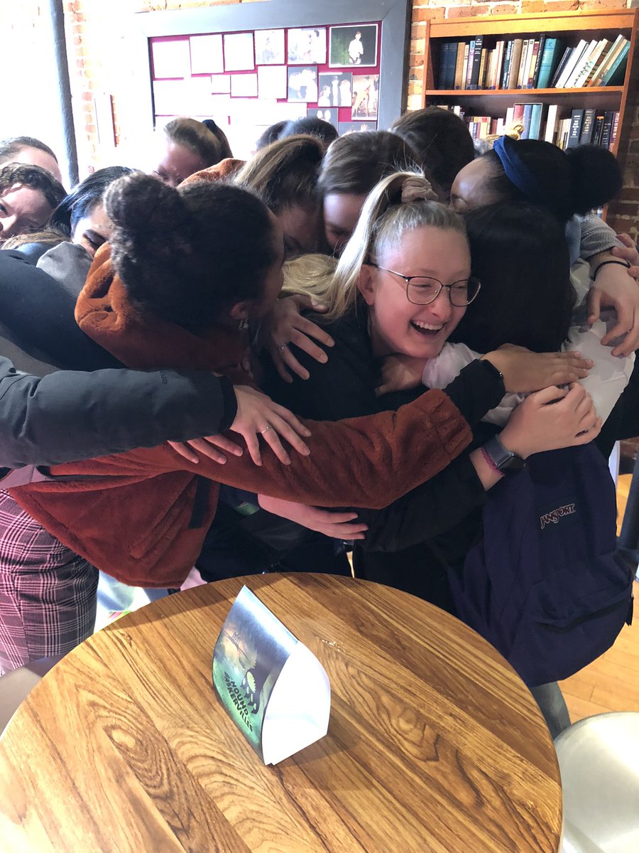 coach_bixby's tweet photo. Not the ending we wanted. However, this team, this group hug, is what it’s all about. #houndsofbaskerville #ourfavoritecabdriver #family @JHUwbb https://t.co/VP5XTTo3np