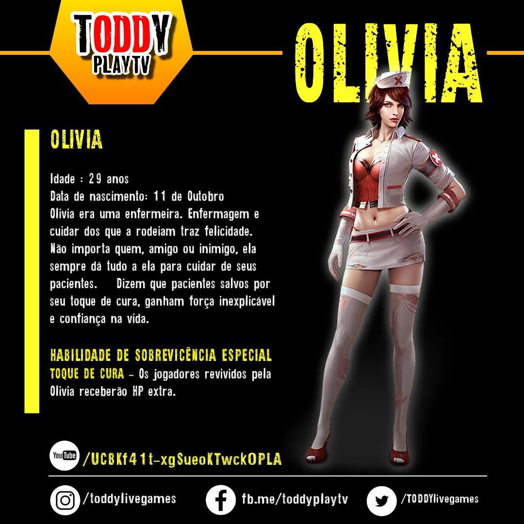 TODDYlivegames's tweet photo. #Olivia
Sigam nossas redes sociais:    
YOUTUBE:   https://t.co/br0eSkZvgu
FACEBOOK:  https://t.co/boPrKzf0kp  e    https://t.co/YUNMOsycRN
INSTAGRAM: https://t.co/NVu05K9CGI
TWITTER: https://t.co/KnnRmWic0x
#toddylivegames, #toddyplaytv, #toddyfreefire, #jptoddy,#toddybdmsports https://t.co/6FHje1NRYr