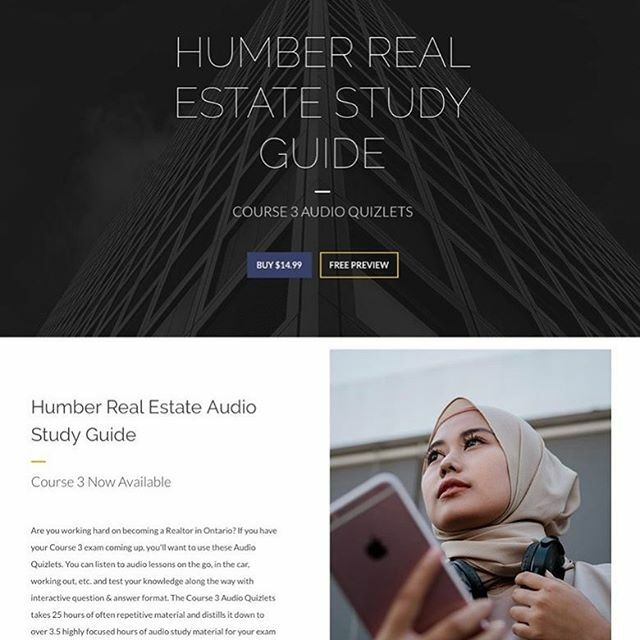 Heads-up Humber Real Estate Students! Audio Quizlets for Course 3 are now available!

Module 1 (54 minutes) is FREE - so register to check it out now! ift.tt/3agbE2n

Are you working hard on becoming a Realtor in Ontario? If you have your Cours… ift.tt/2PFCSaJ