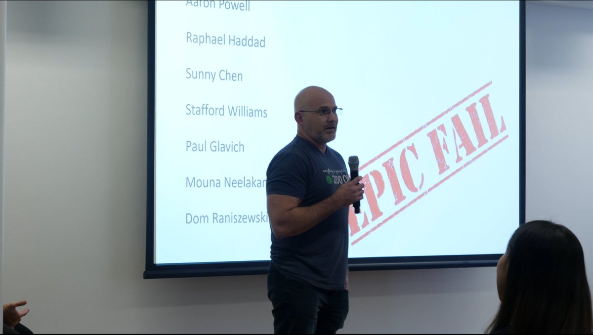 Innovation cannot exist without failures. It is something to be celebrated. Thanks to <a href="/DominikRan/">Dom @random82@mstdn.social</a> 4 hosting #FailFest @ NSW B2B. Thanks to <a href="/staff0rd/">Stafford Williams</a>, <a href="/glav/">Paul Glavich</a>, <a href="/RaphHaddadAus/">Raphael Haddad</a> &amp; @Sunny25264655 for talking about their failures &amp; how it shaped their path to success #InsideTelstraPurple