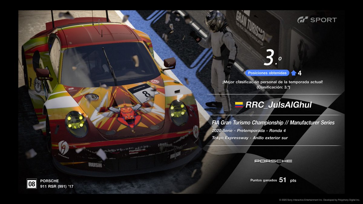 Bueno, repetí carrera de Manufacturer y me fue mejor, aunque tuve la victoria en mis manos pero un error me mandó al tercer lugar, gran resultado <a href="/rushracingco/">Rush Racing Colombia</a> <a href="/thegranturismo/">Gran Turismo</a> 🎮🏎️