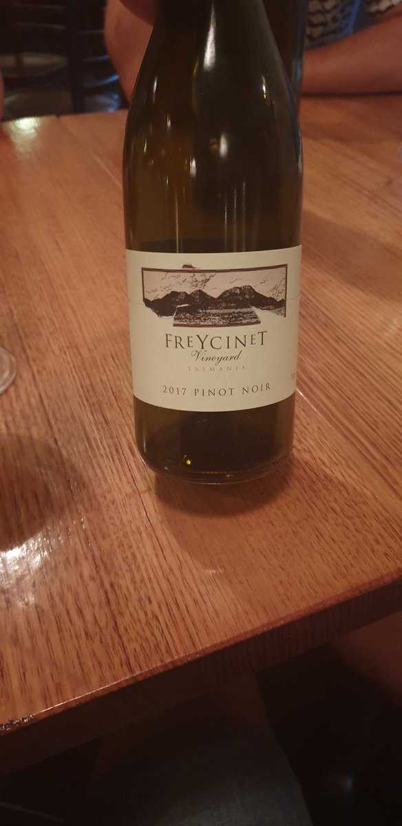 Efrenjamieson's tweet photo. 2017 Freycinet Vineyard Pinot Noir. Tasmania. 
#WinesWeDrink #wine #tasmania https://t.co/GCPqwpYgKn