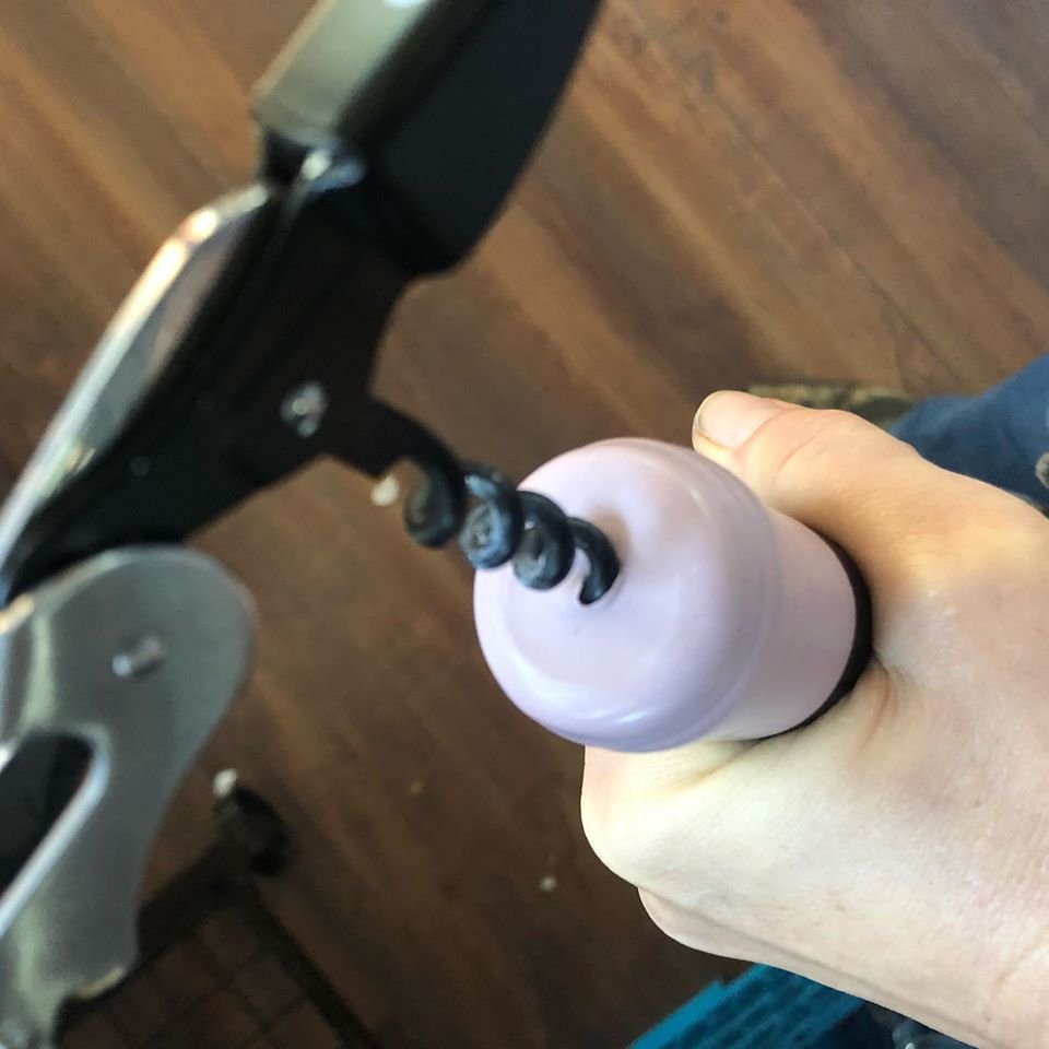 Saw @TongueDancerPN recommendation to just put corkscrew through the wax rather than try to remove wax first.  facebook.com/tonguedancerwi….    That should save some time!