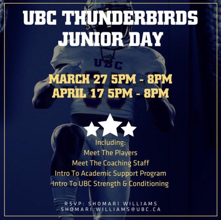 nickostansfield's tweet photo. Thank you @ShoWill33 for the invite to Junior day at UBC! I’m very excited for the opportunity! #stormpointgrey https://t.co/tVTWHYaAGU