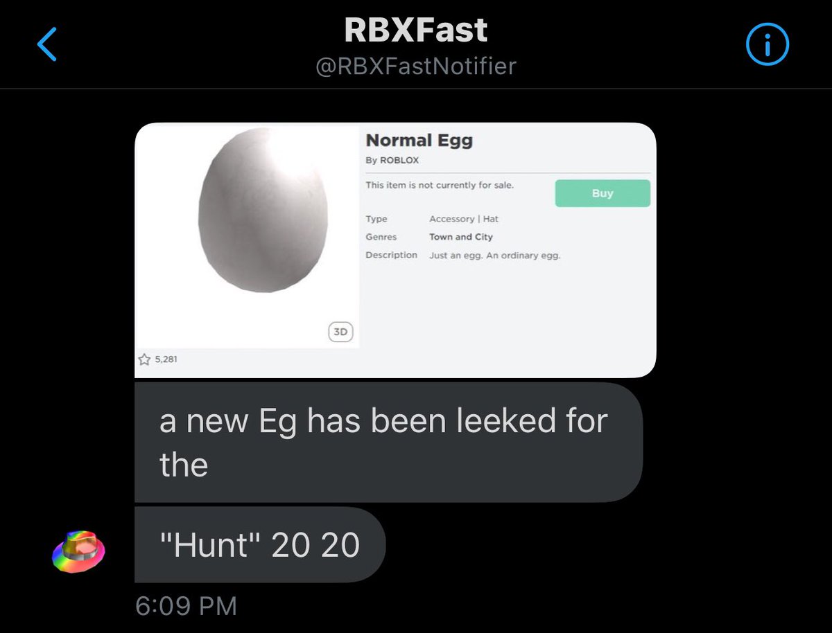 News Roblox On Twitter We Now Have A Leak Of A New Egg For Hunt