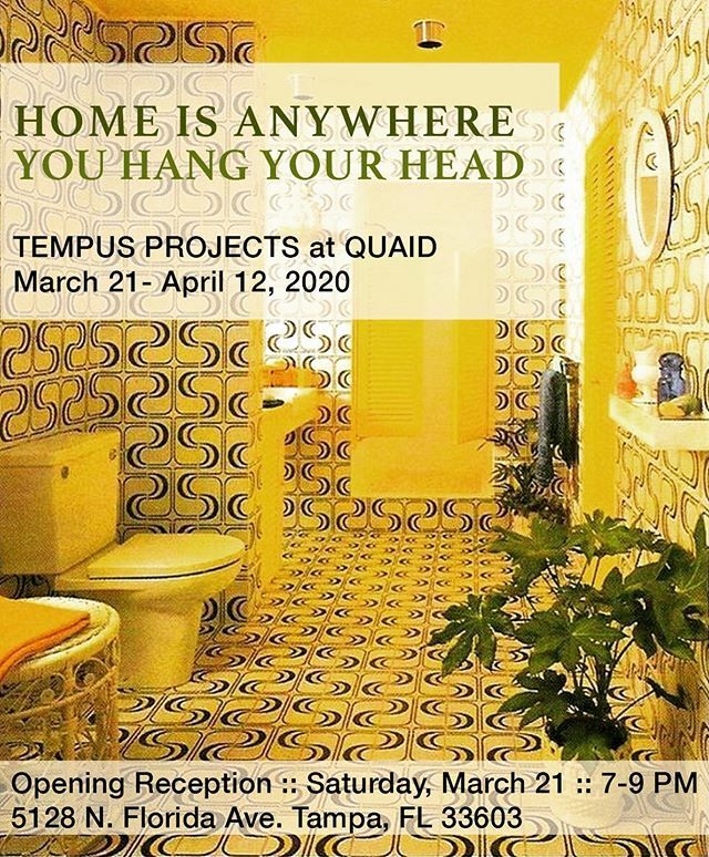 TEMPUS_PROJECTS's tweet photo. Save the Date. March 21st. Home is Anywhere You Hang Your Head, TEMPUS PROJECTS at QUAID. Details to follow. @quaidgallery @jackaction23 @john.byrd @catlady69420 @mr.garyschmitt @k.ay.li.n @e.s._cumbas @ma_twix @cwebb_dsgns @handshakedevon @janineawai @m… https://t.co/yCWFminZvE https://t.co/L4pPNxYdKe