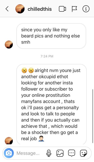 Why. Just why. Guy replies to my stories. Guy sends me random videos of himself?? I ignore for the most