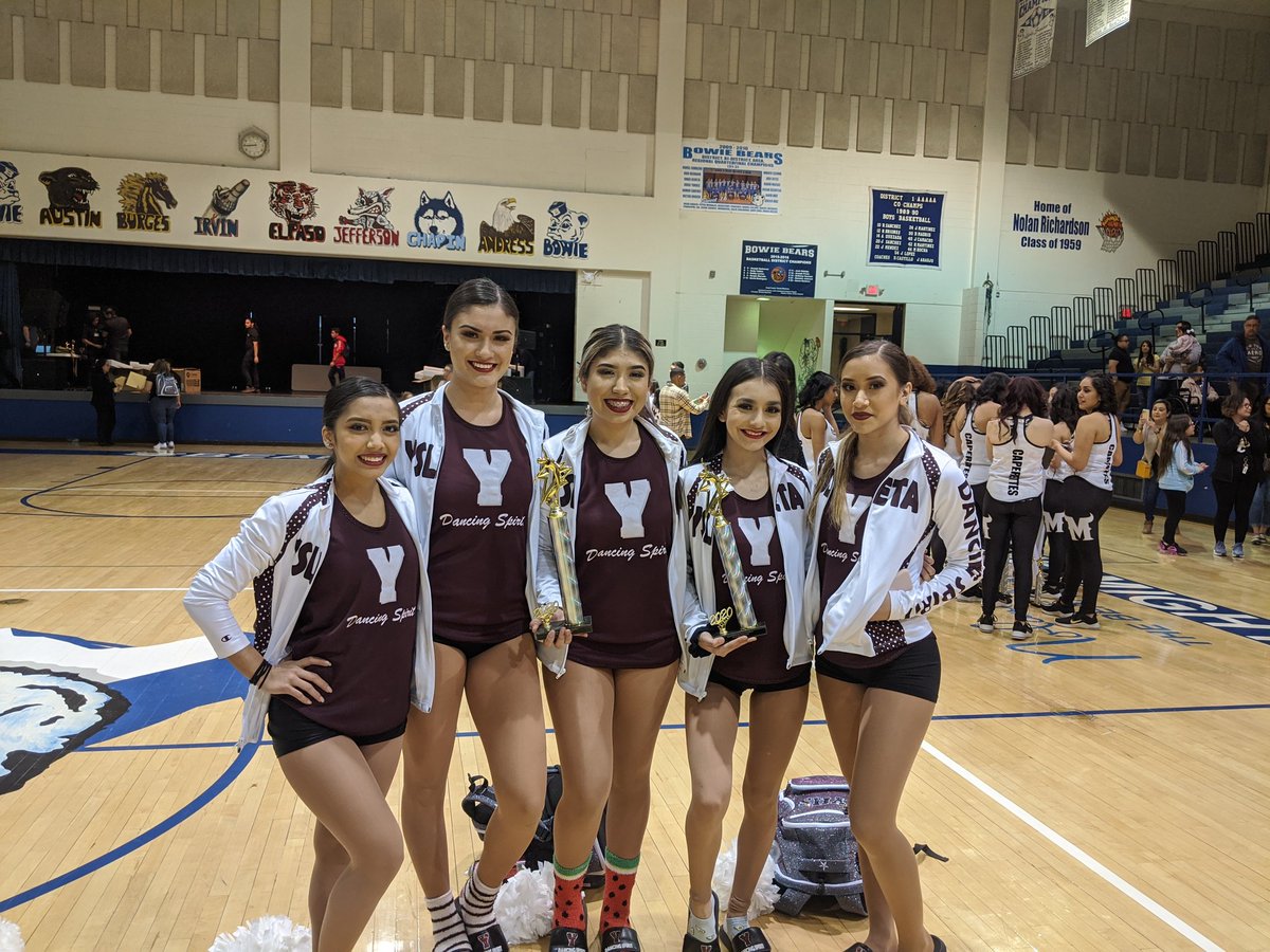 YvonneReynaRam1's tweet photo. Shout out to our Ysleta Dancing Spirit girls for two more 1st place wins at the Border Dance Competition!! You guys are amazing Blood, sweat and tears!! So proud of you all. LOVE you Babygirl! #dancingspirit #dancecaptain #dancemom #BOWUP #yisd #ysletahighschool https://t.co/kqqyN1h2Bm