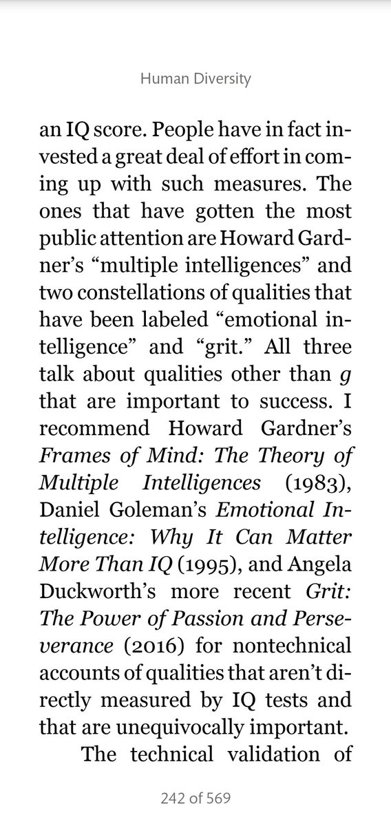 Remember when I said that Murray wouldn't discuss construct validity of IQ? I was right. He claims that "measures of g" (IQ tests) have "passed repeated tests of ... construct validity" - no reference or arguments given.What a joke.