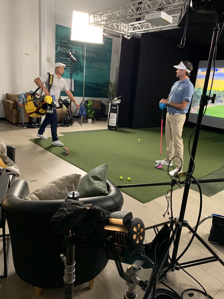 bubbawatson's tweet image. Fun day filming with @b_dechambeau for @FlightScopeGolf! #flightscopemevoplus #FlightScopeHQ