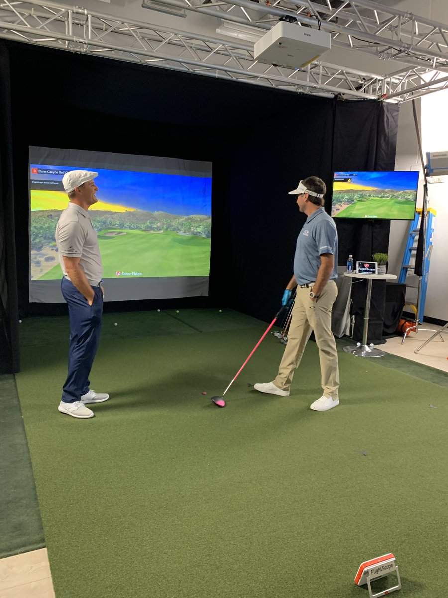 bubbawatson's tweet image. Fun day filming with @b_dechambeau for @FlightScopeGolf! #flightscopemevoplus #FlightScopeHQ