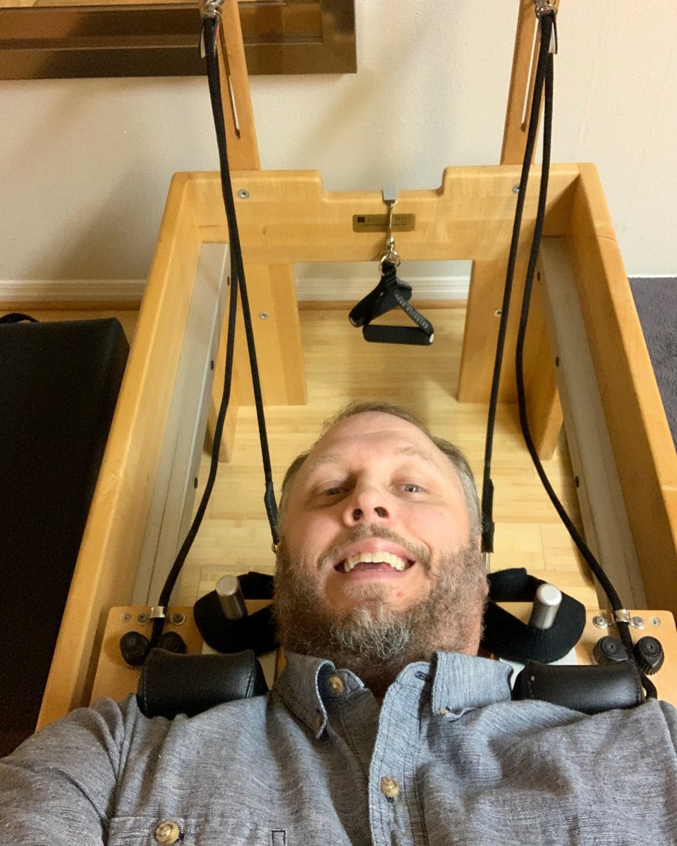 TherapyPilates's tweet photo. It’s #SelfieSunday...even if you’re on one of the machines! 🤳 https://t.co/gqvKfKlQqn