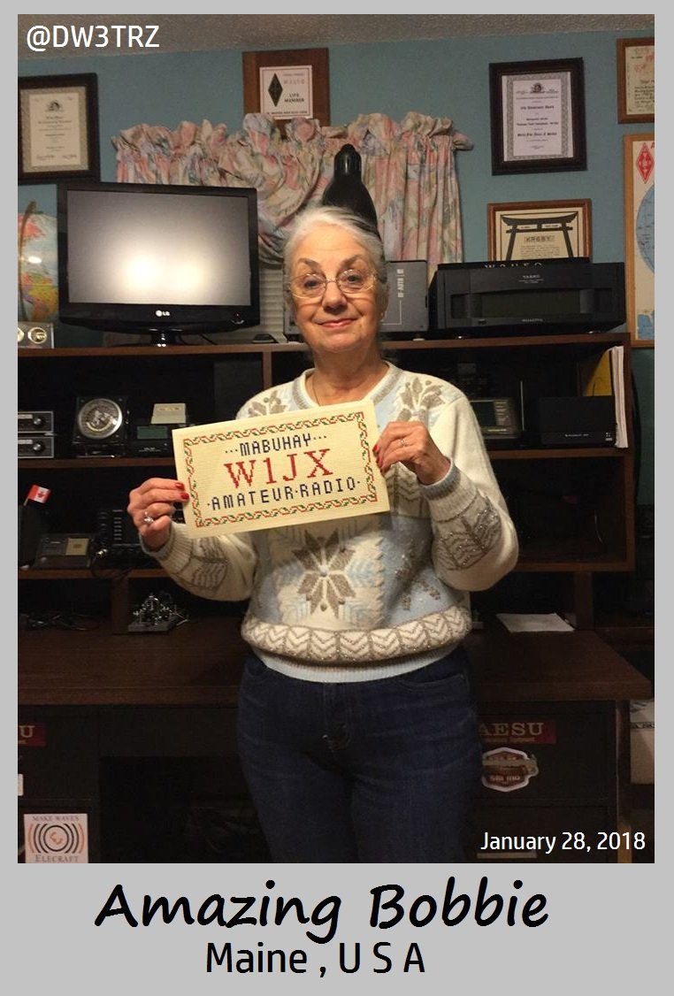 ThreezaDW3TRZ's tweet photo. Amazing ROBERTA #Bobbie DONOHUE #W1JX #MAINE
#YoungLadiesRadioLeague #YLRL #CLARA #HamChicksRule #CanadianLadiesAmateurRadioAssociation #President #AmazingYoungLadies #WomenOnTheRadio #YL #WomenHelpingWomen #YoungLadiesLoveHamRadio #MabuhayDX #FriendshipAroundTheWorldTruHamRadio https://t.co/gv9qMFw8WM